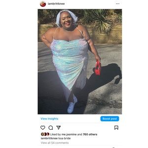 Size 4X sequin white dress